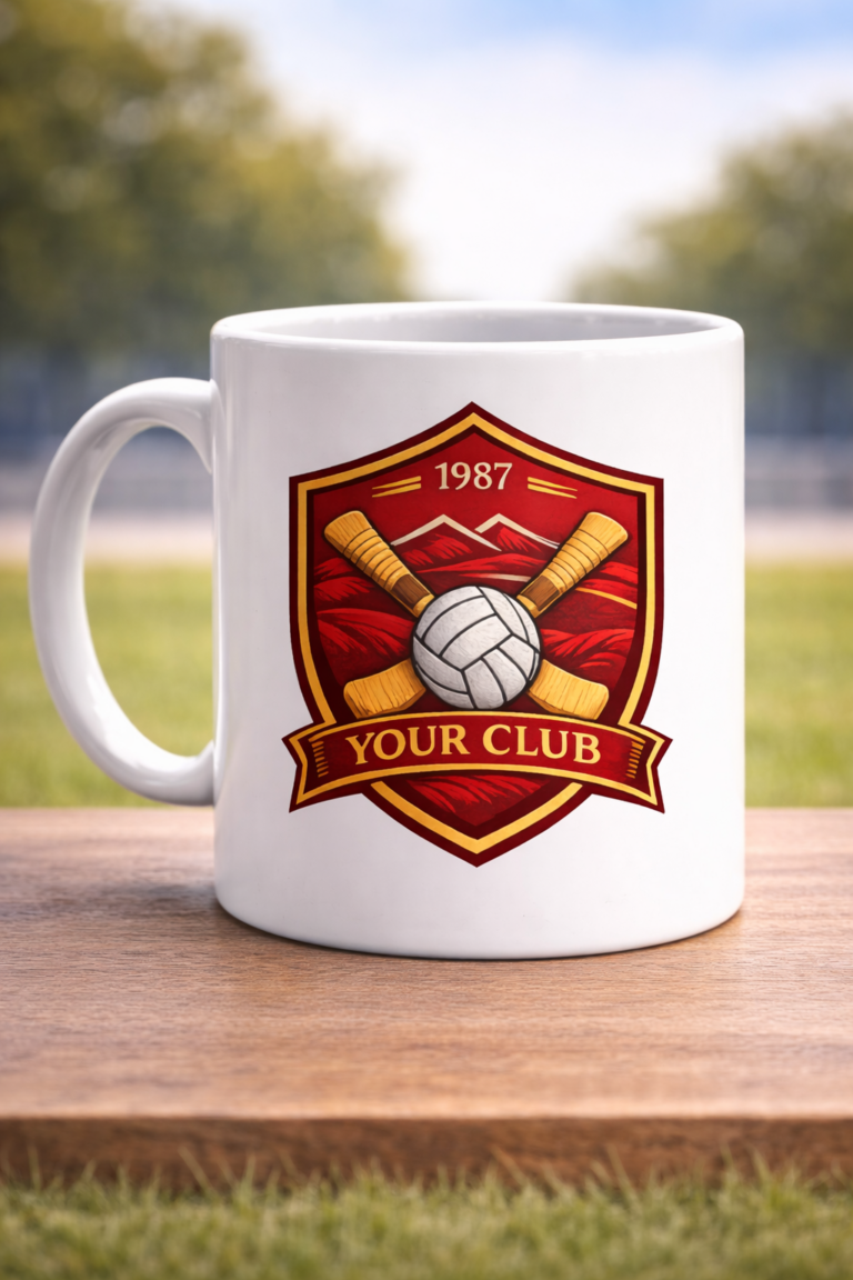 Mug with red crest